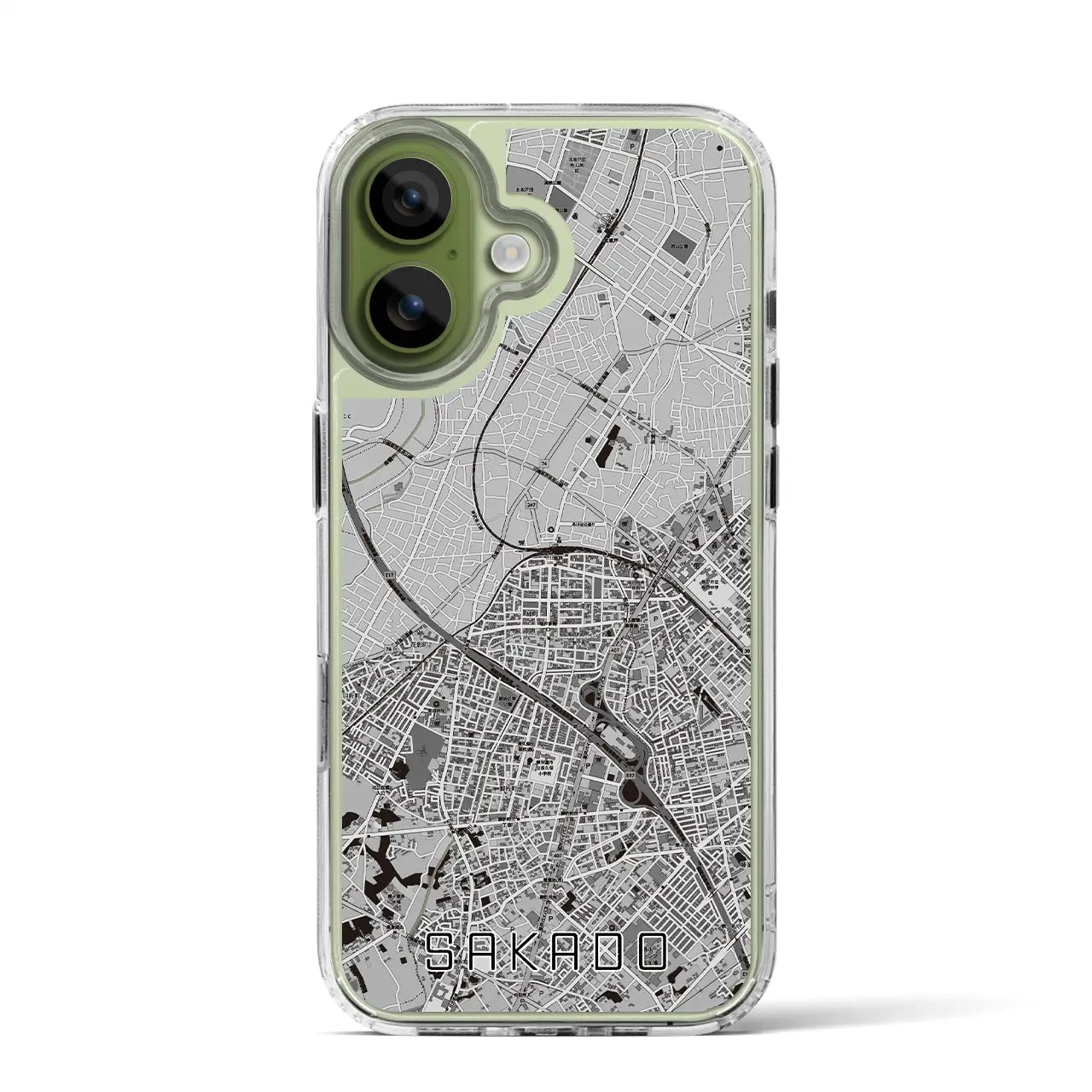 【坂戸(埼玉県)】地図柄iPhoneケース(MagSafeタイプ)