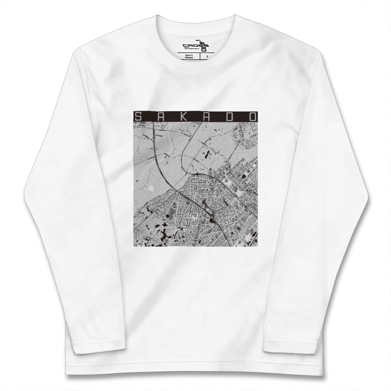 【坂戸(埼玉県)】地図柄ロングスリーブTシャツ