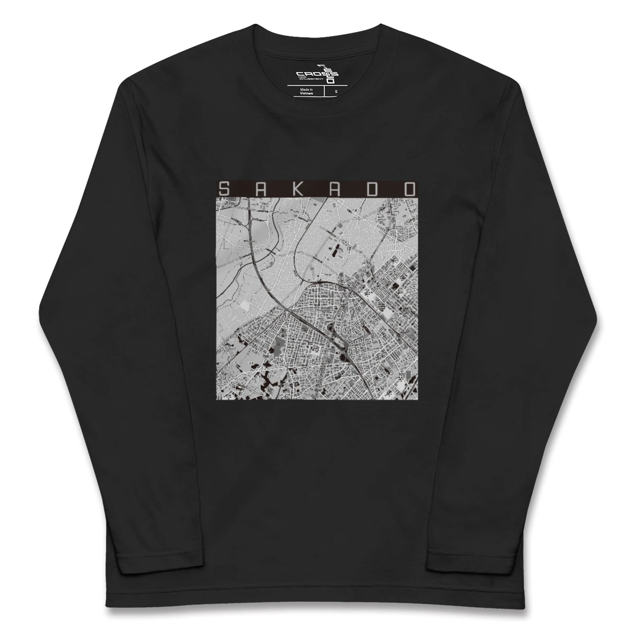 【坂戸(埼玉県)】地図柄ロングスリーブTシャツ