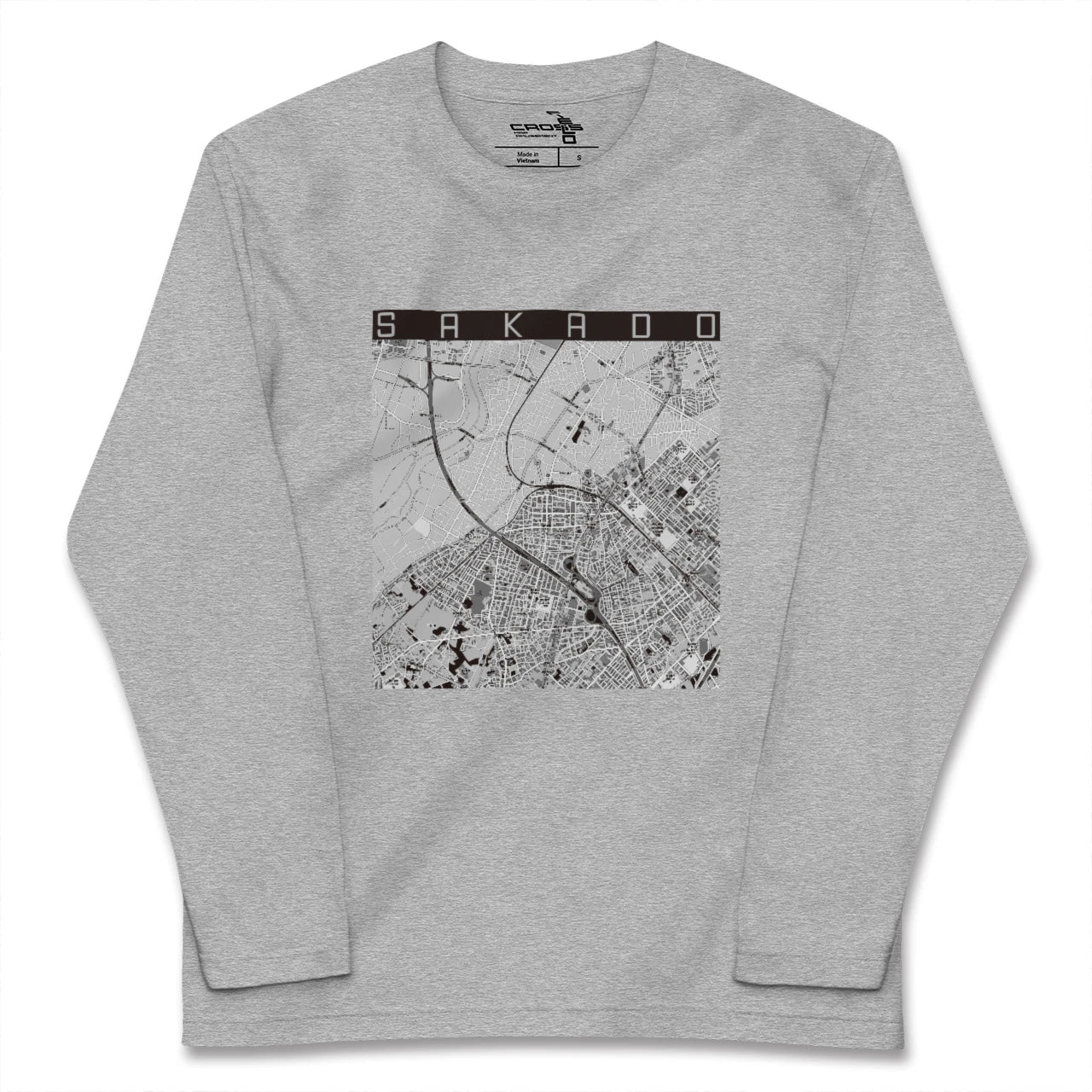 【坂戸(埼玉県)】地図柄ロングスリーブTシャツ