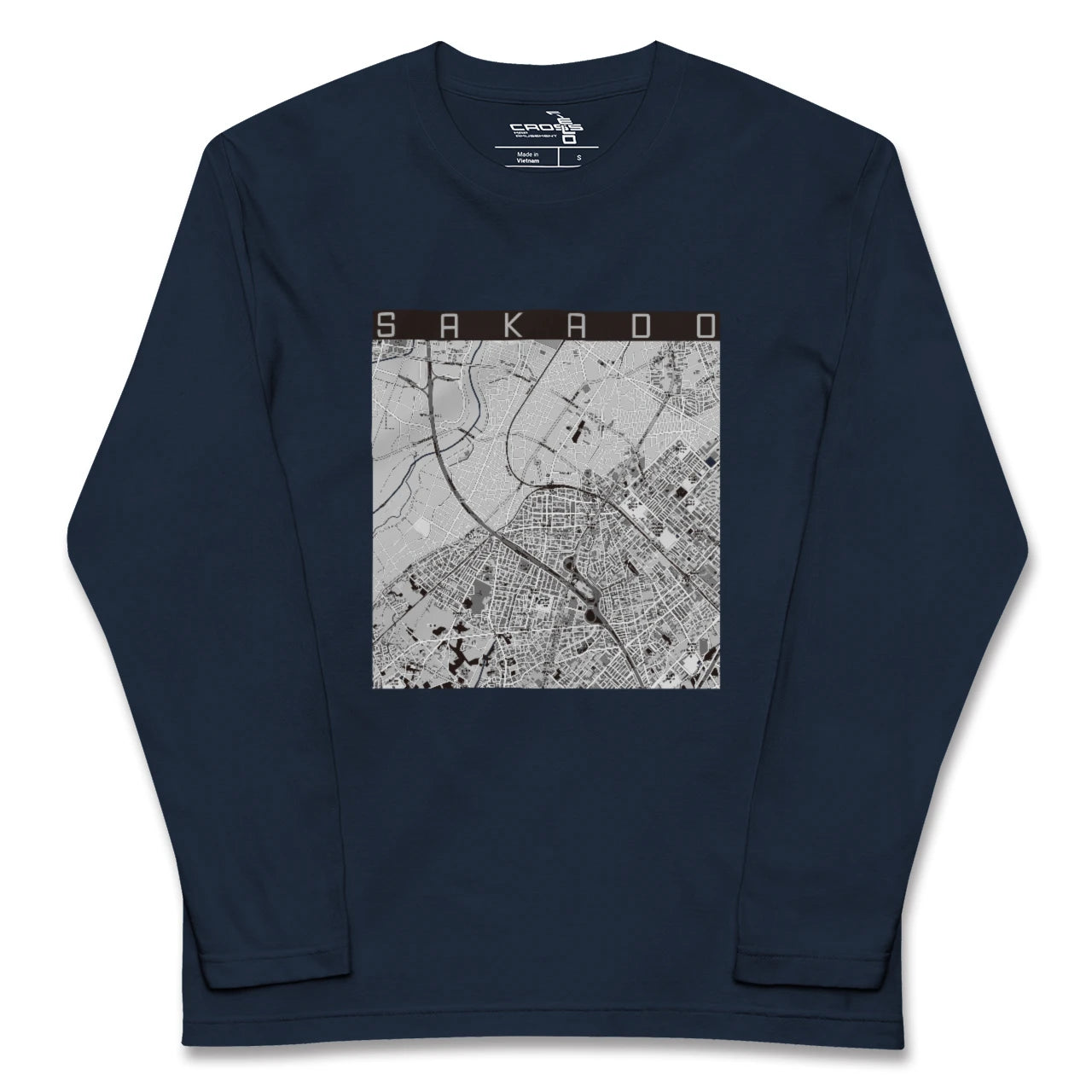 【坂戸(埼玉県)】地図柄ロングスリーブTシャツ