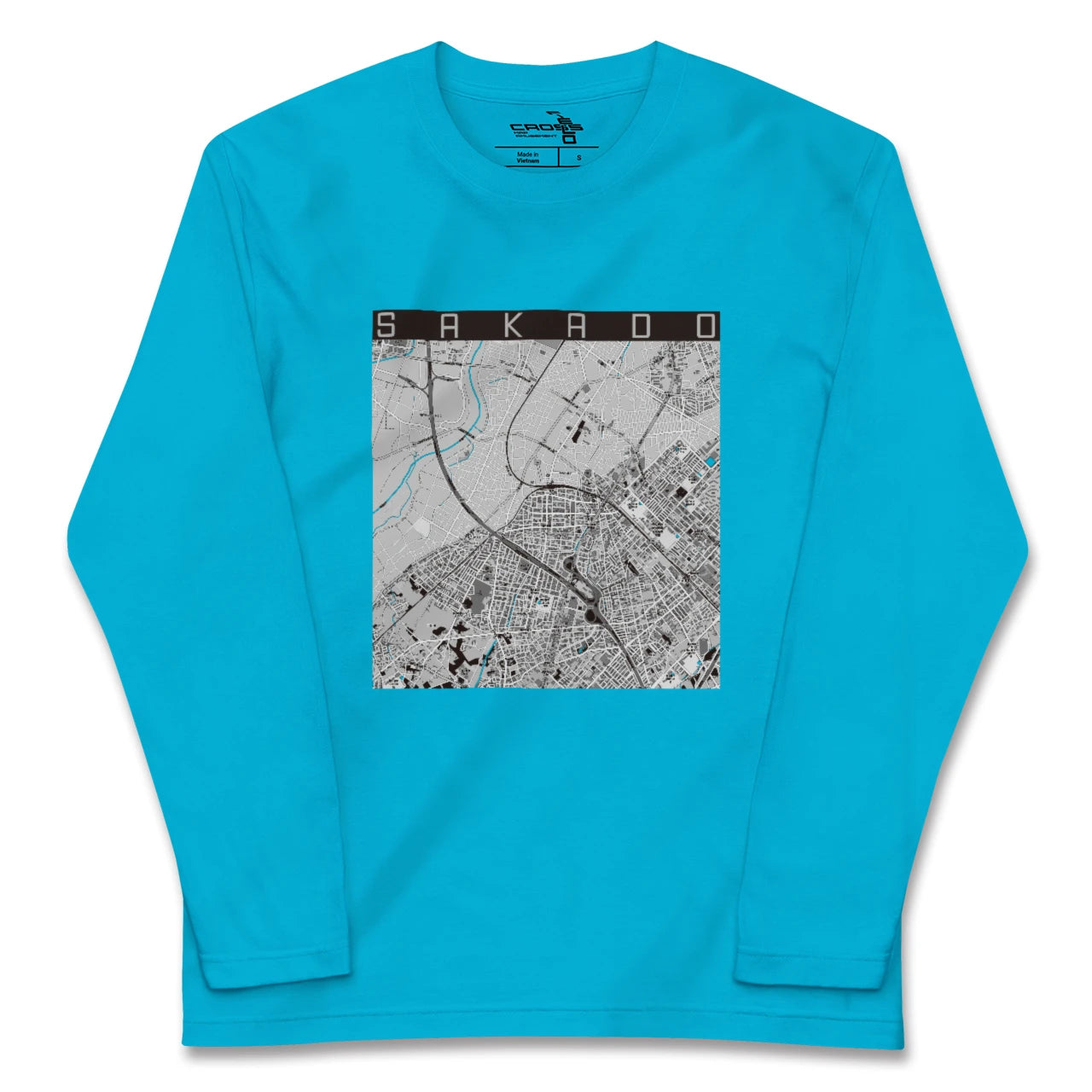 【坂戸(埼玉県)】地図柄ロングスリーブTシャツ