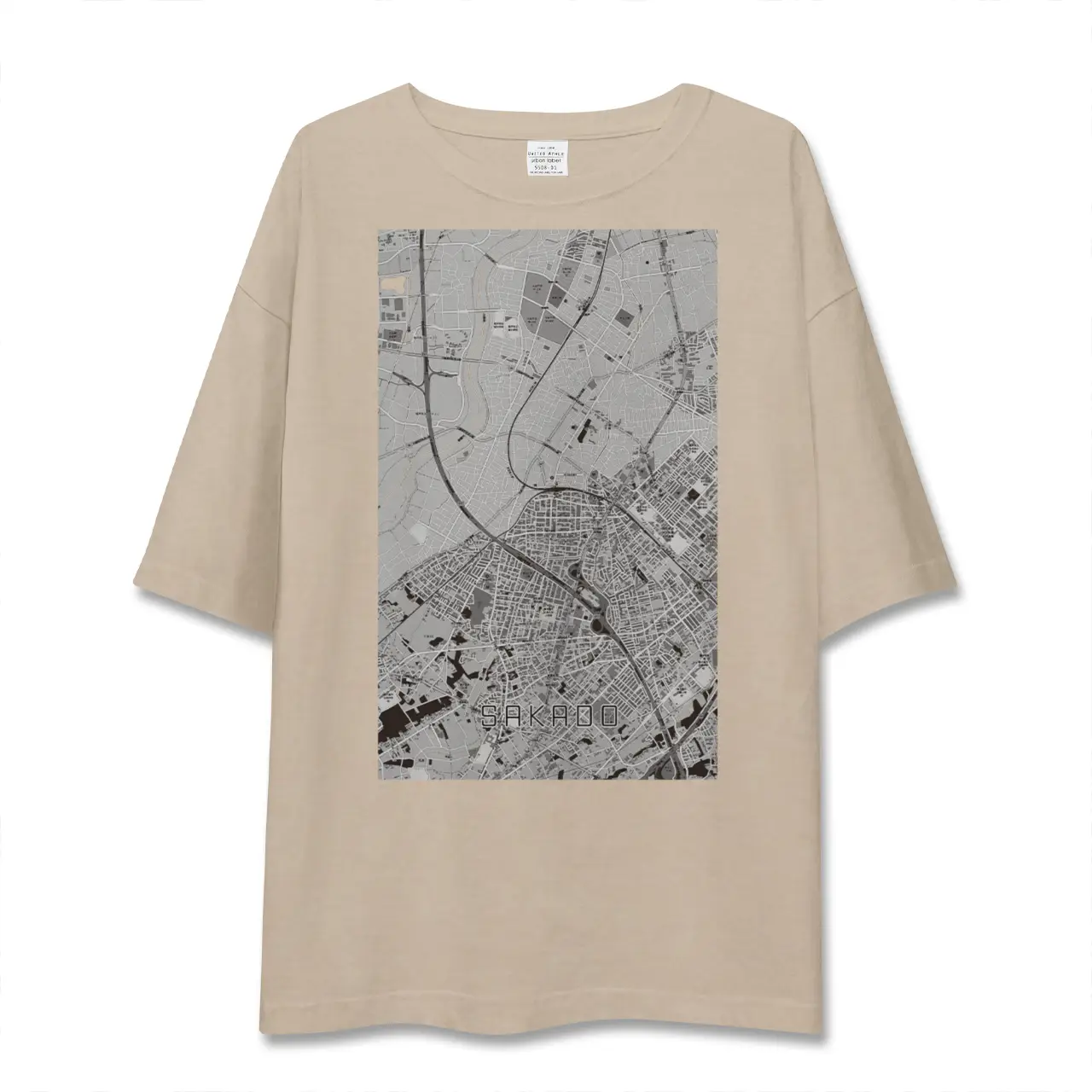 【坂戸(埼玉県)】地図柄ビッグシルエットTシャツ