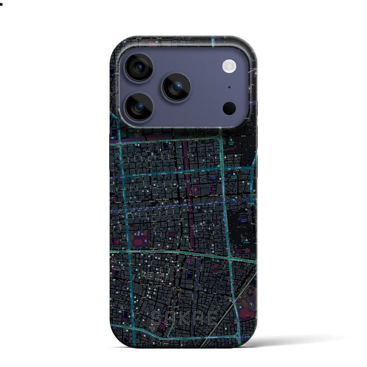 【栄(愛知県)】地図柄iPhoneケース(バックカバータイプ)