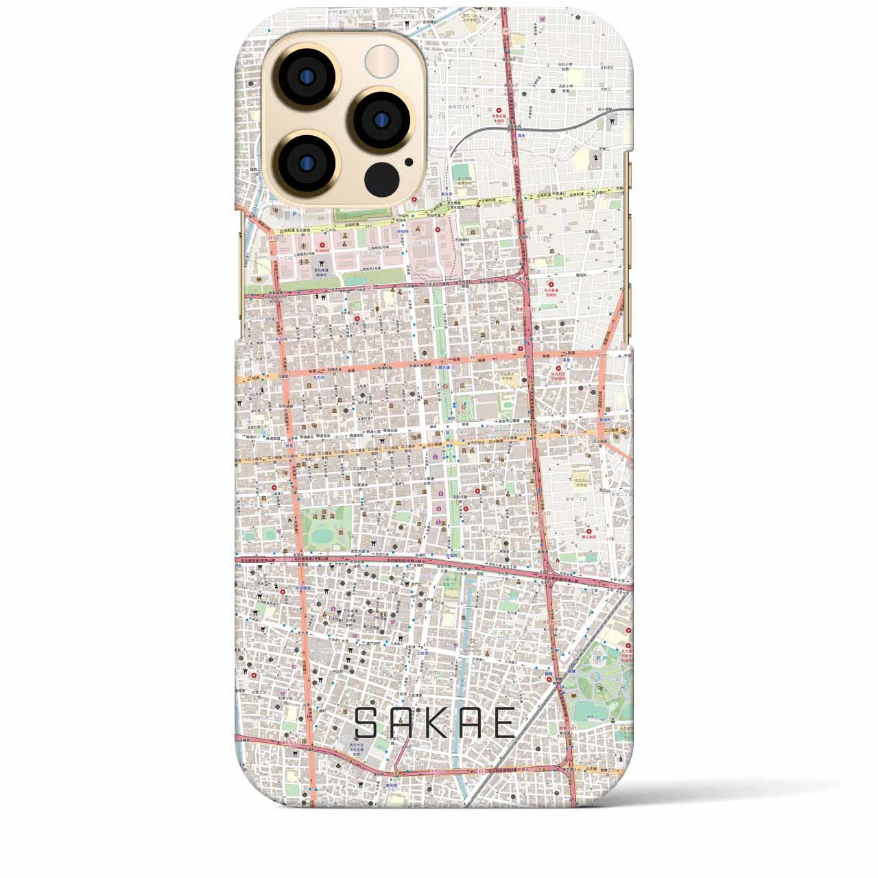 【栄(愛知県)】地図柄iPhoneケース(バックカバータイプ)