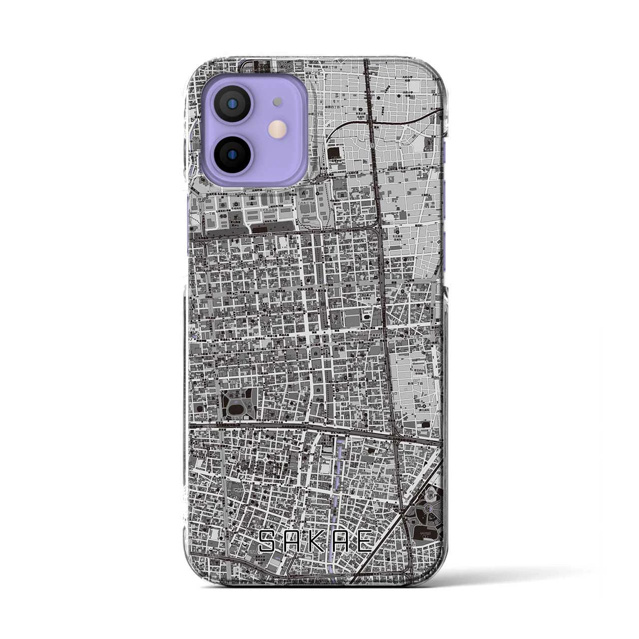 【栄(愛知県)】地図柄iPhoneケース(クリアタイプ)