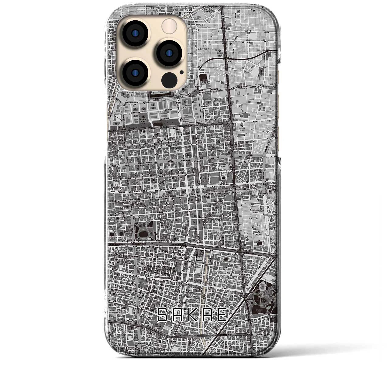 【栄(愛知県)】地図柄iPhoneケース(クリアタイプ)