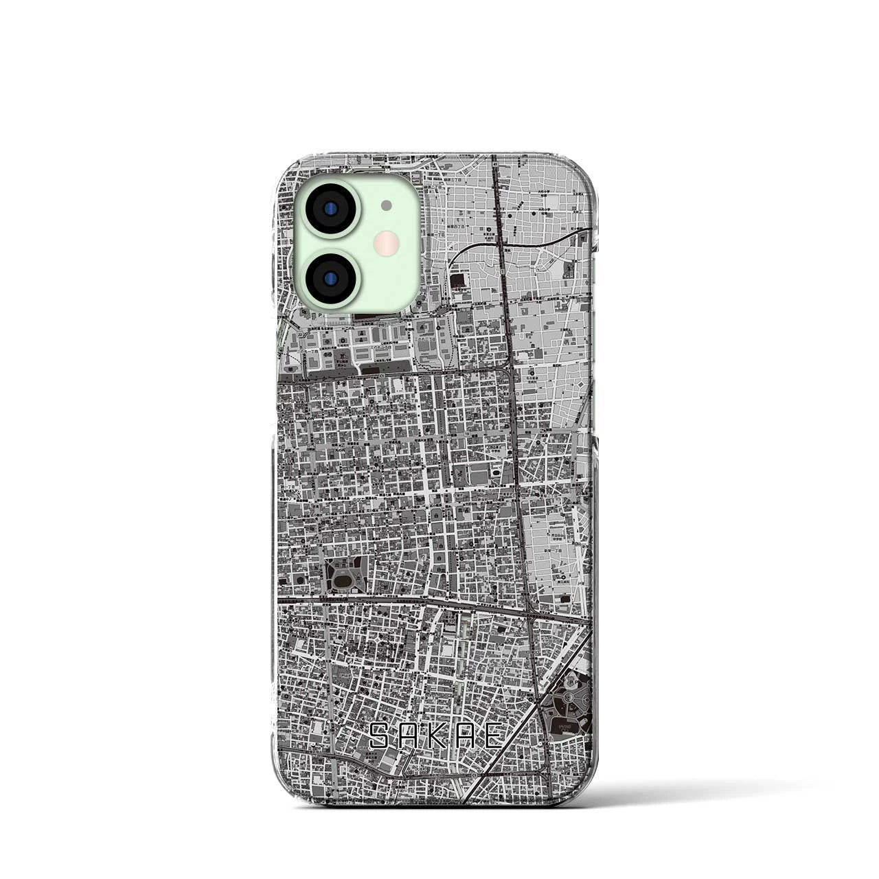 【栄(愛知県)】地図柄iPhoneケース(クリアタイプ)