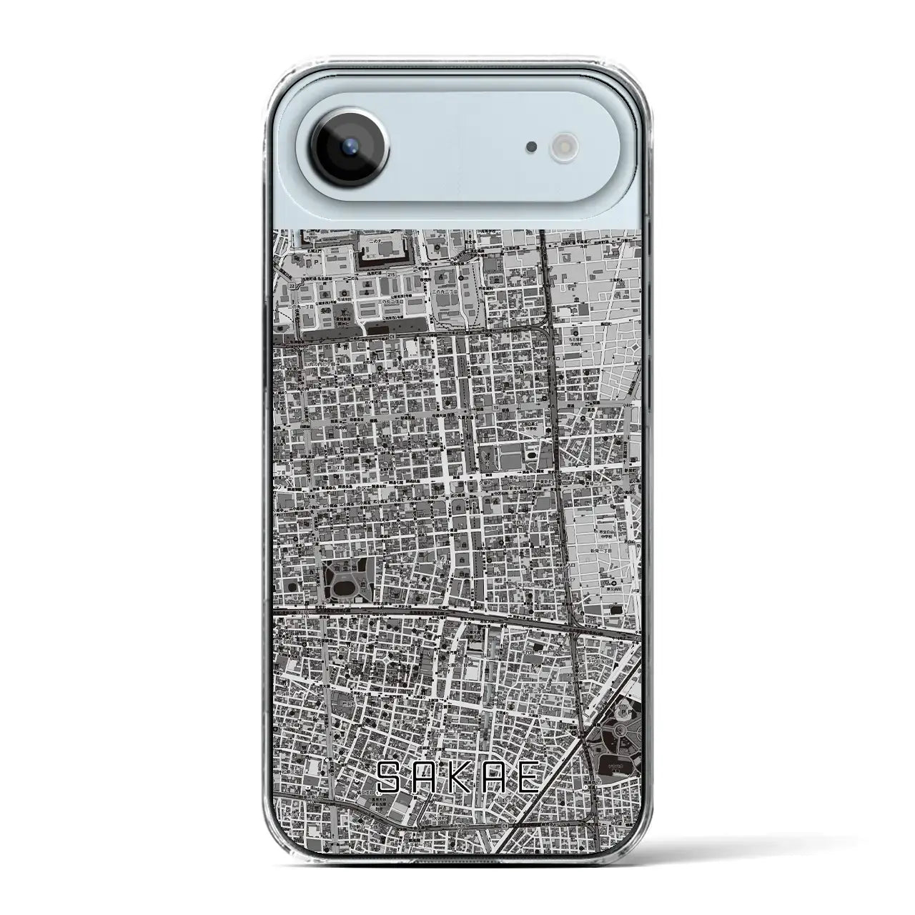 【栄(愛知県)】地図柄iPhoneケース(クリアタイプ)