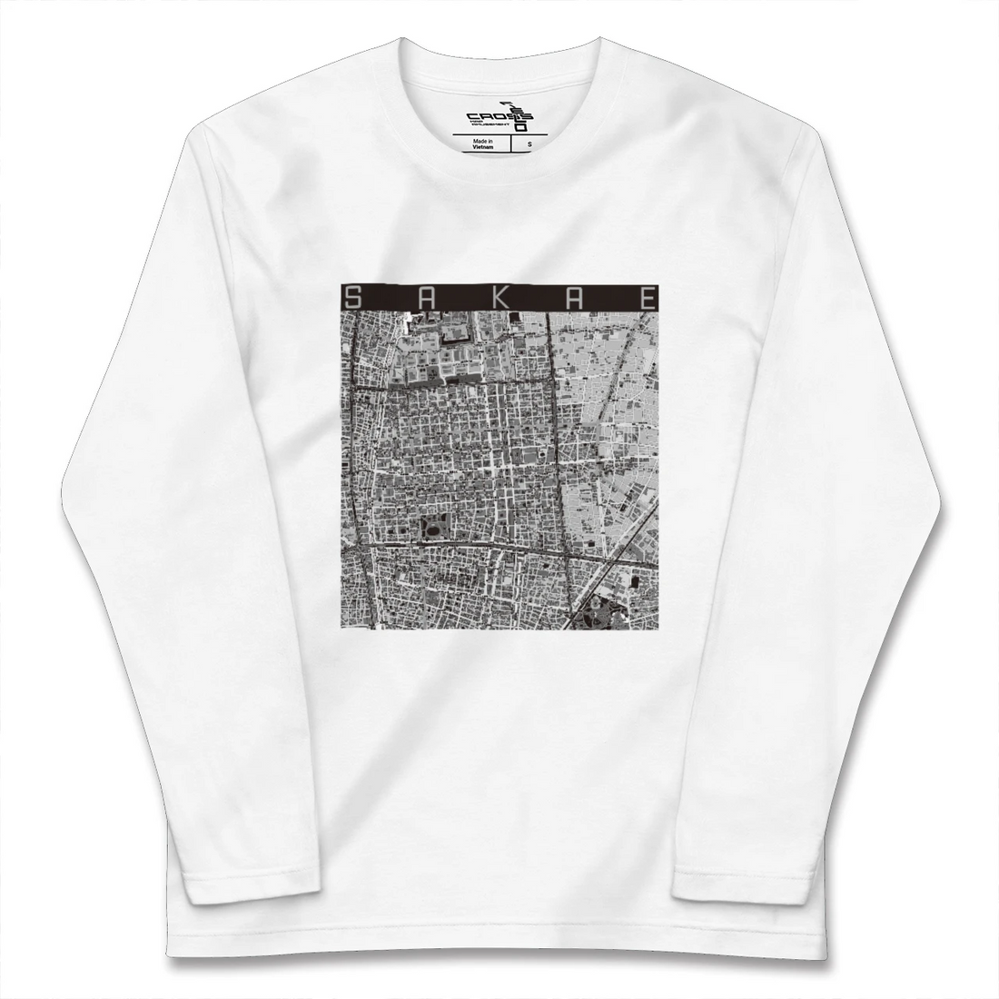 【栄(愛知県)】地図柄ロングスリーブTシャツ