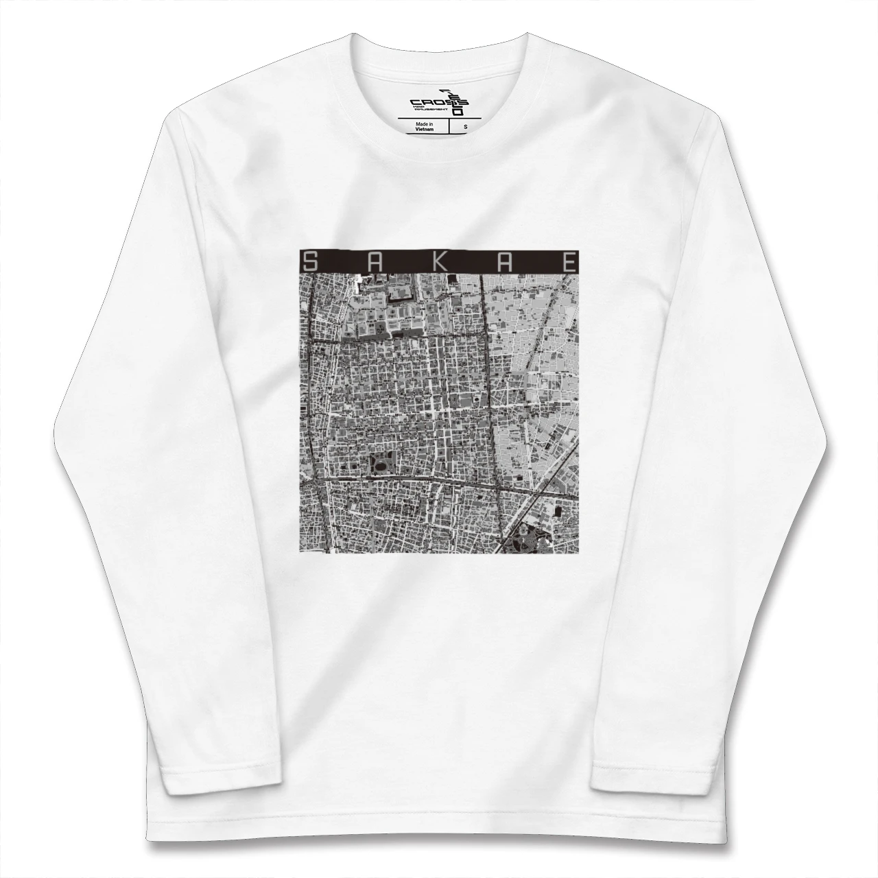 【栄(愛知県)】地図柄ロングスリーブTシャツ