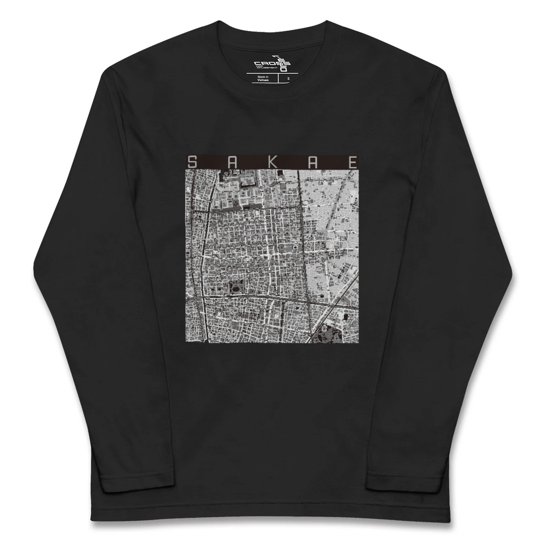 【栄(愛知県)】地図柄ロングスリーブTシャツ