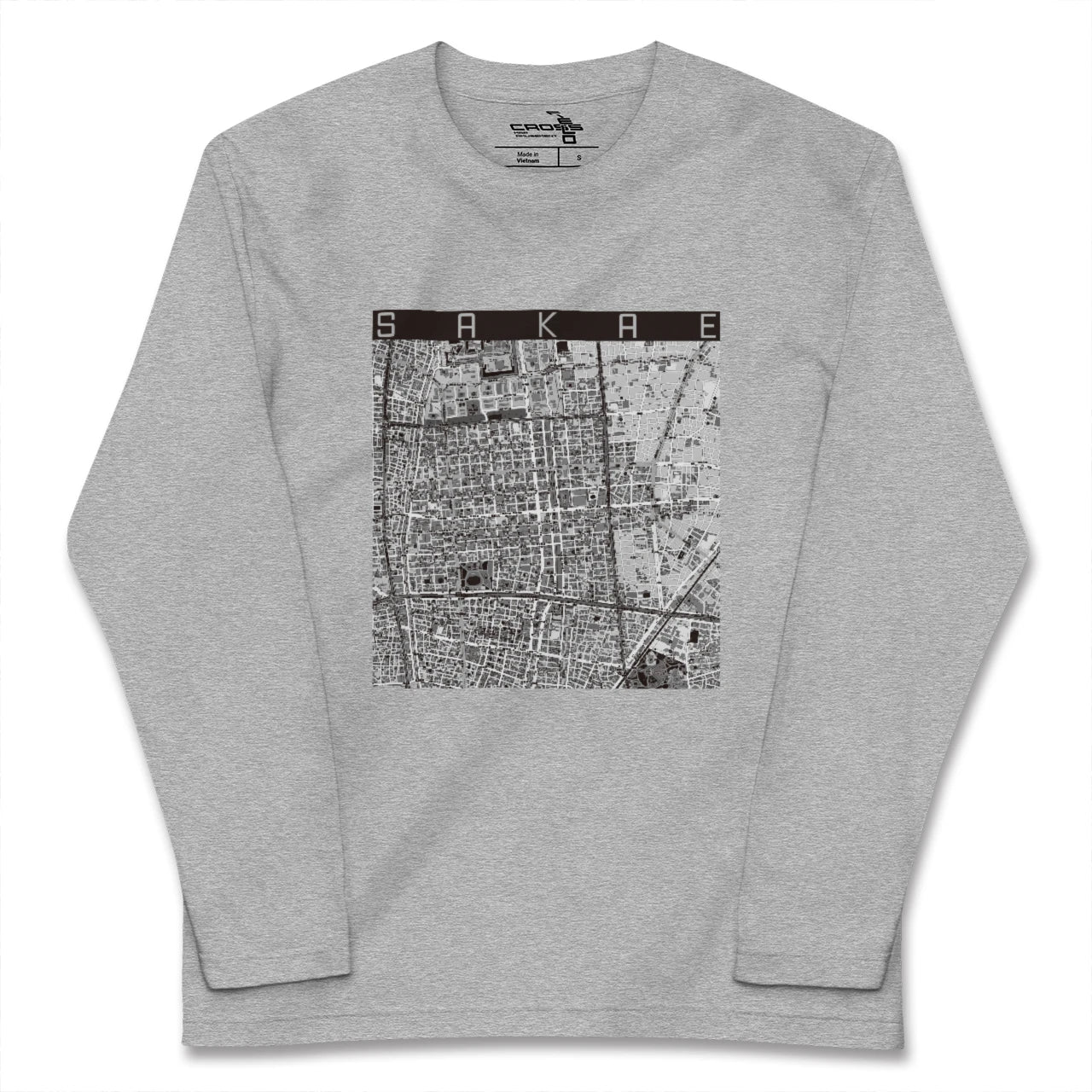 【栄(愛知県)】地図柄ロングスリーブTシャツ