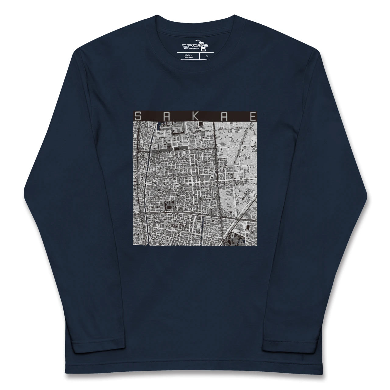 【栄(愛知県)】地図柄ロングスリーブTシャツ