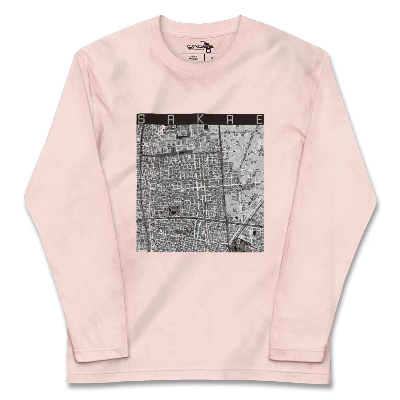 【栄(愛知県)】地図柄ロングスリーブTシャツ