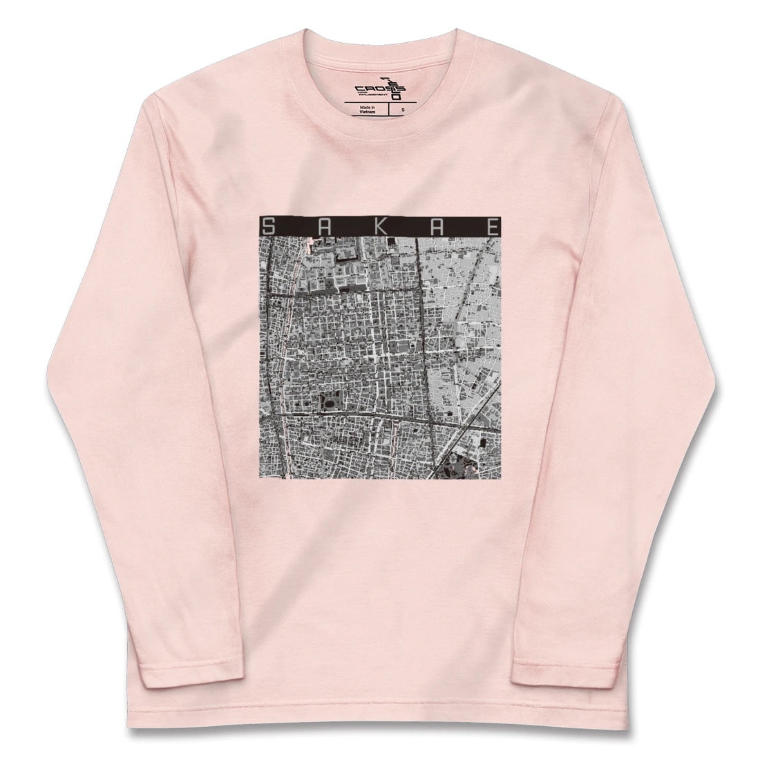 【栄(愛知県)】地図柄ロングスリーブTシャツ