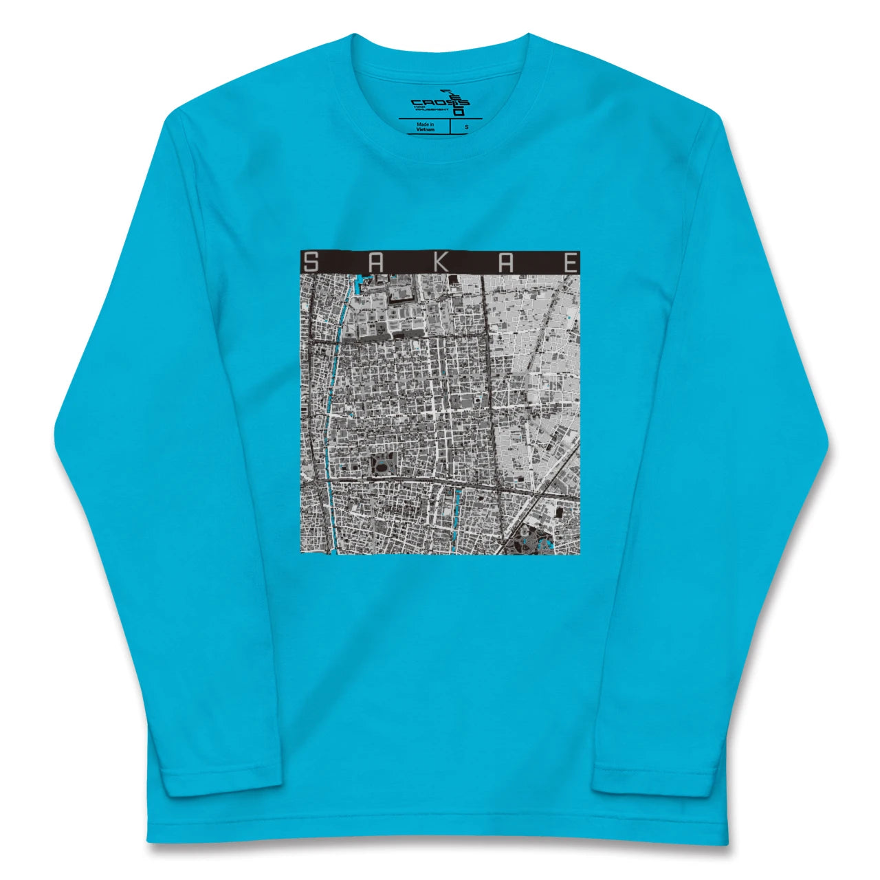 【栄(愛知県)】地図柄ロングスリーブTシャツ