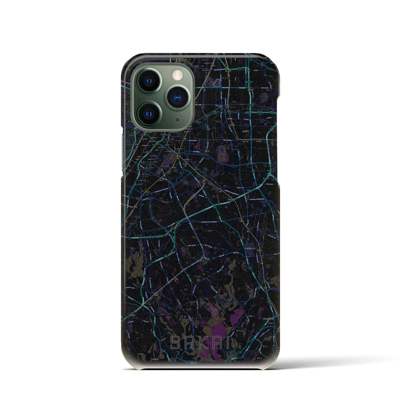 【堺2(大阪府)】地図柄iPhoneケース(バックカバータイプ)