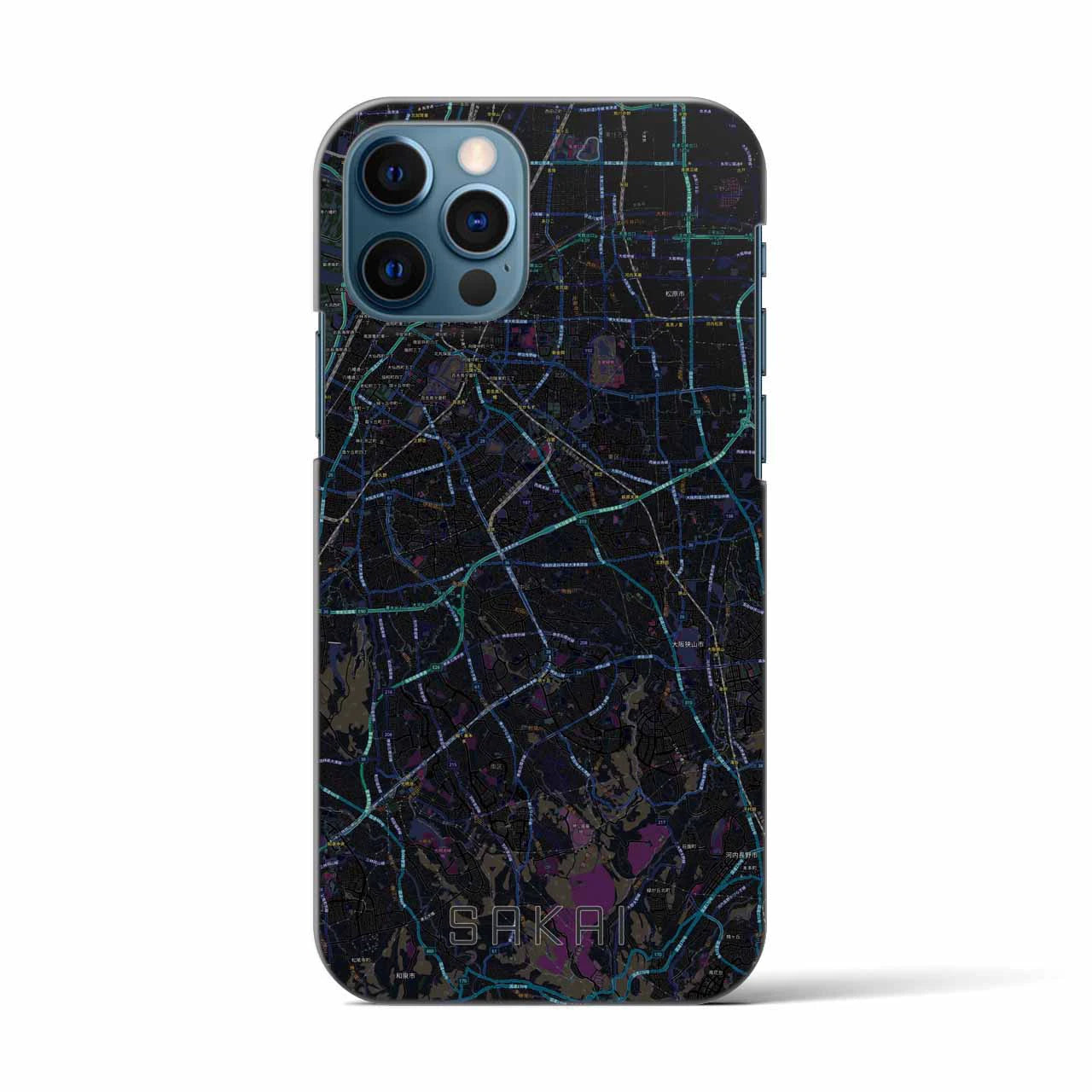 【堺2(大阪府)】地図柄iPhoneケース(バックカバータイプ)