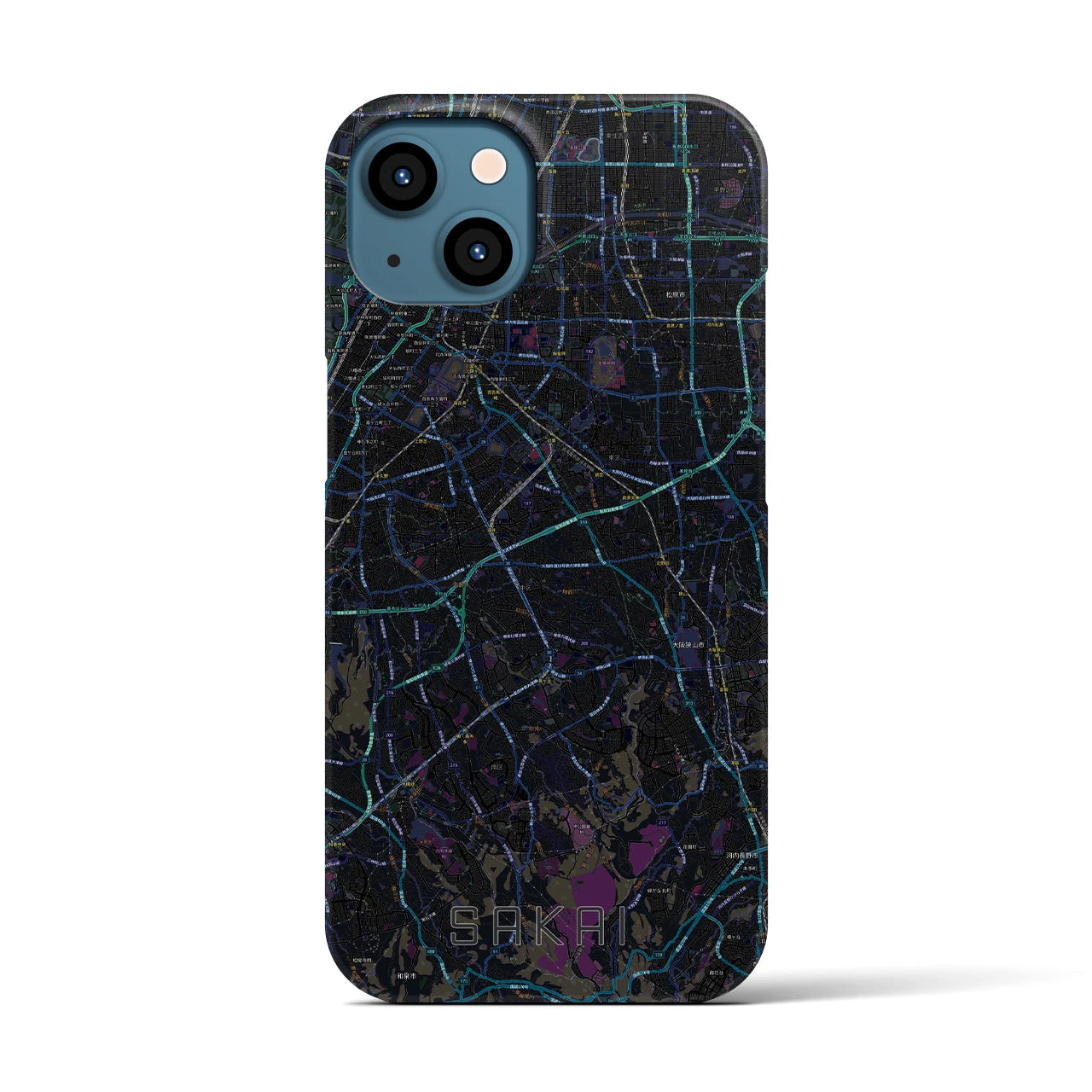 【堺2(大阪府)】地図柄iPhoneケース(バックカバータイプ)