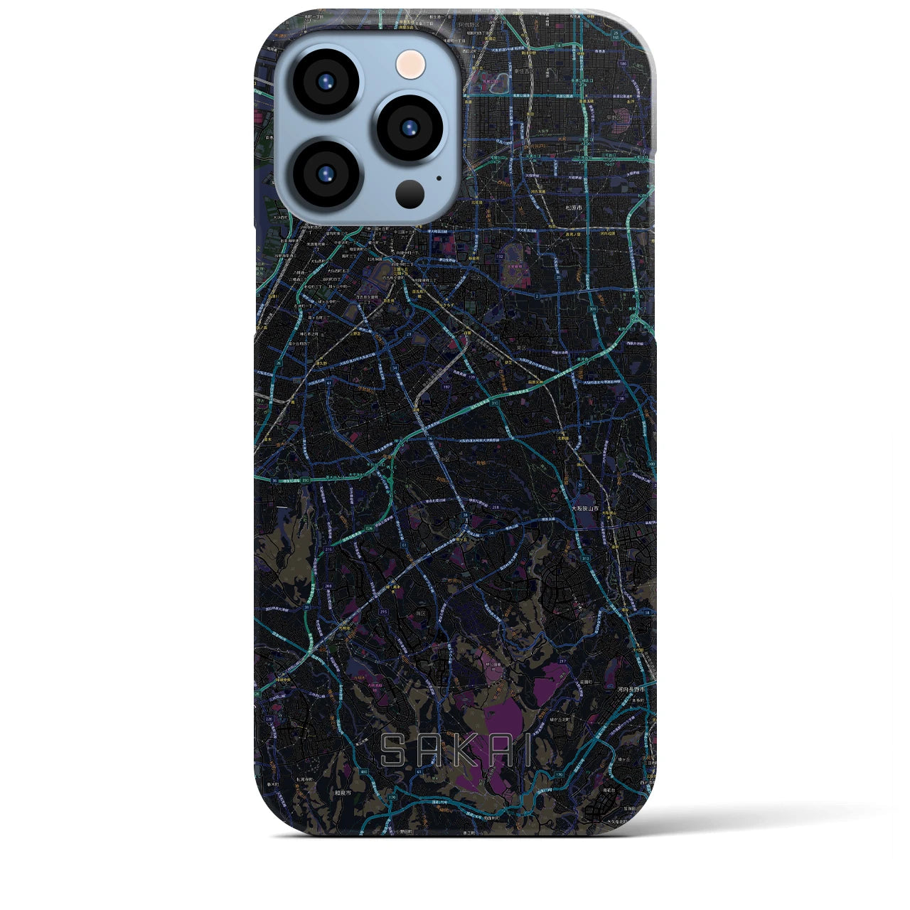 【堺2(大阪府)】地図柄iPhoneケース(バックカバータイプ)