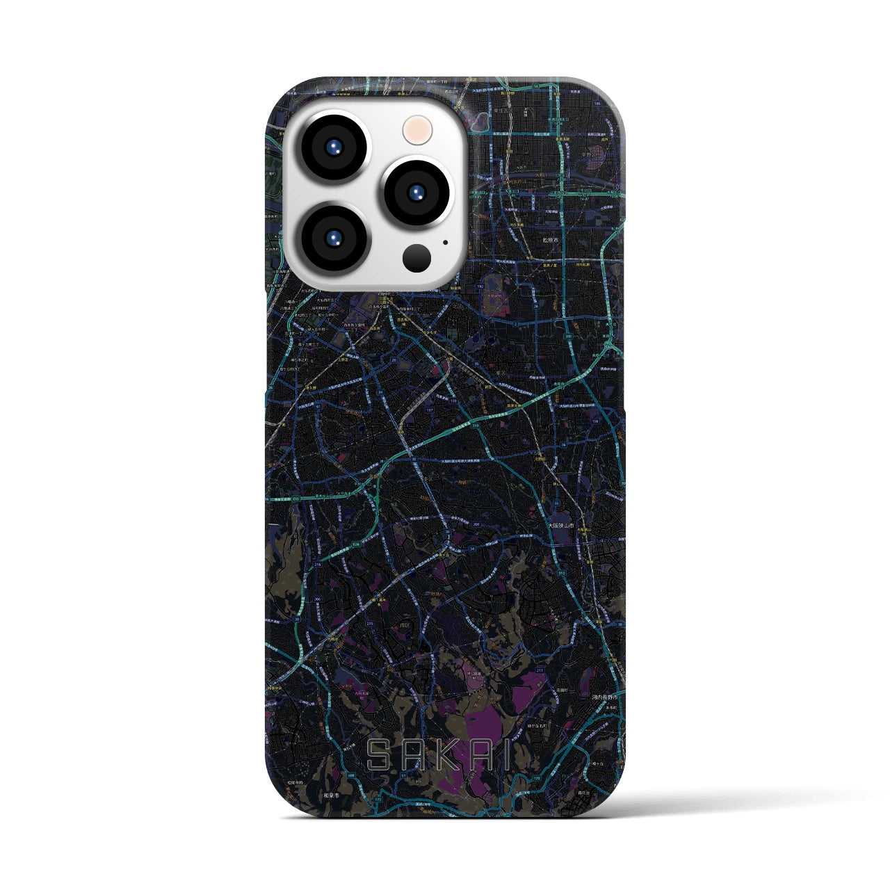 【堺2(大阪府)】地図柄iPhoneケース(バックカバータイプ)