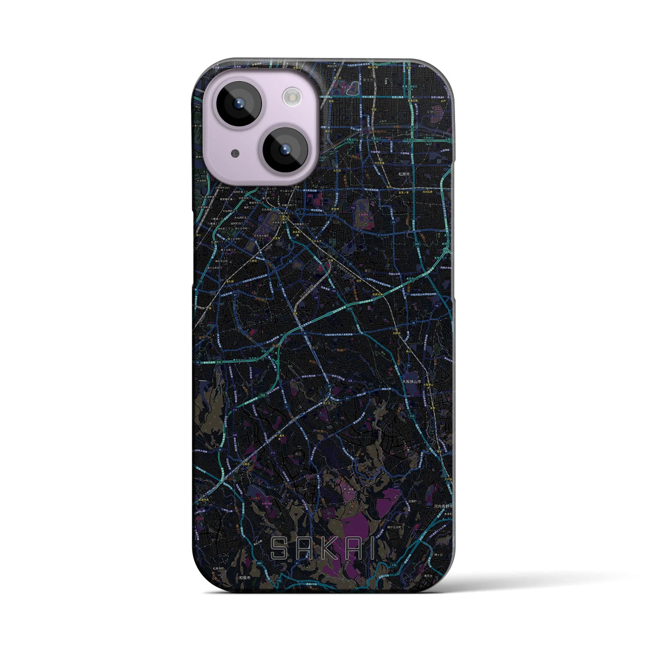 【堺2(大阪府)】地図柄iPhoneケース(バックカバータイプ)