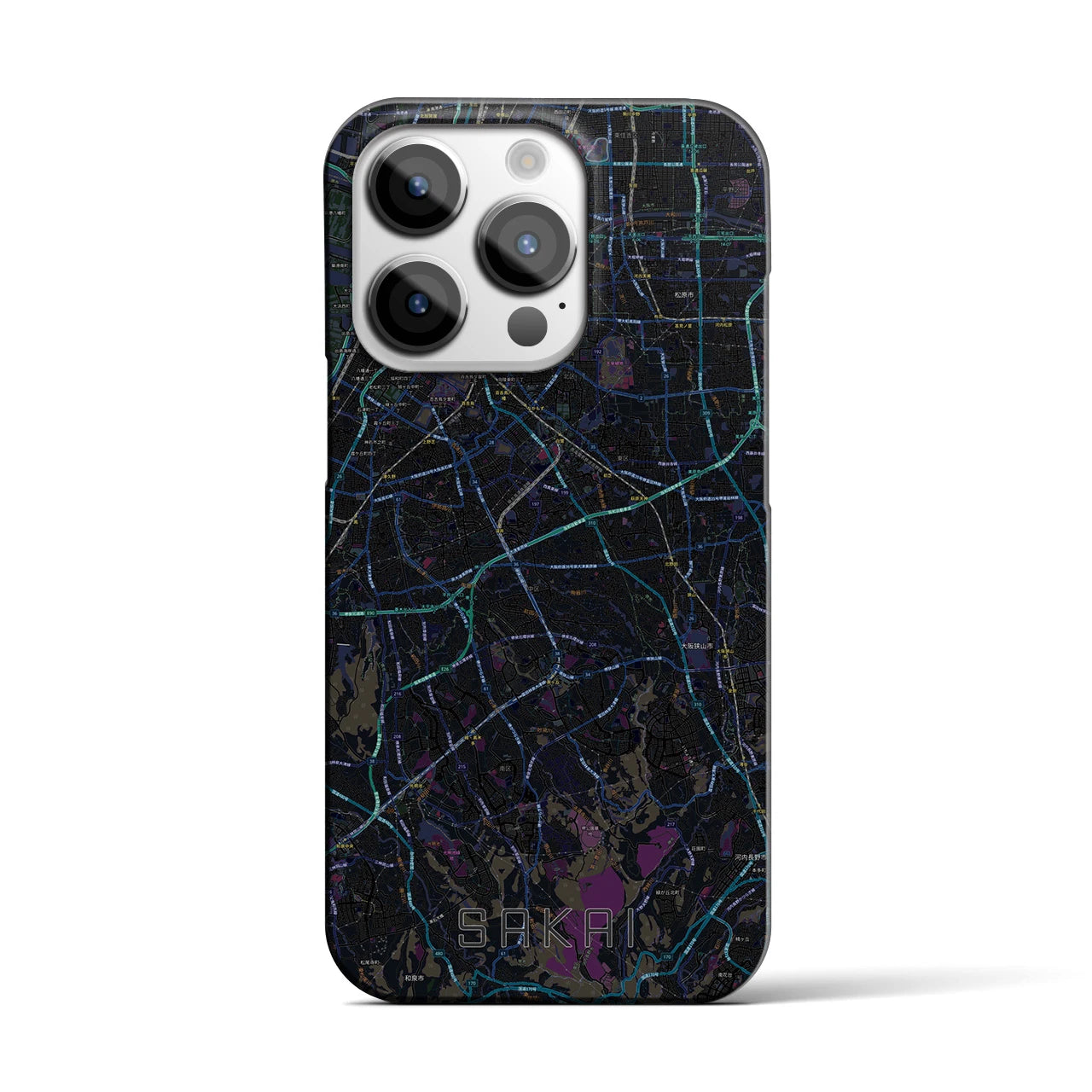 【堺2(大阪府)】地図柄iPhoneケース(バックカバータイプ)