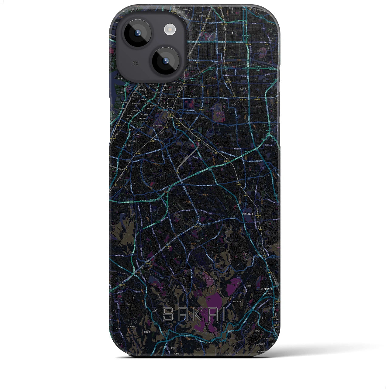 【堺2(大阪府)】地図柄iPhoneケース(バックカバータイプ)