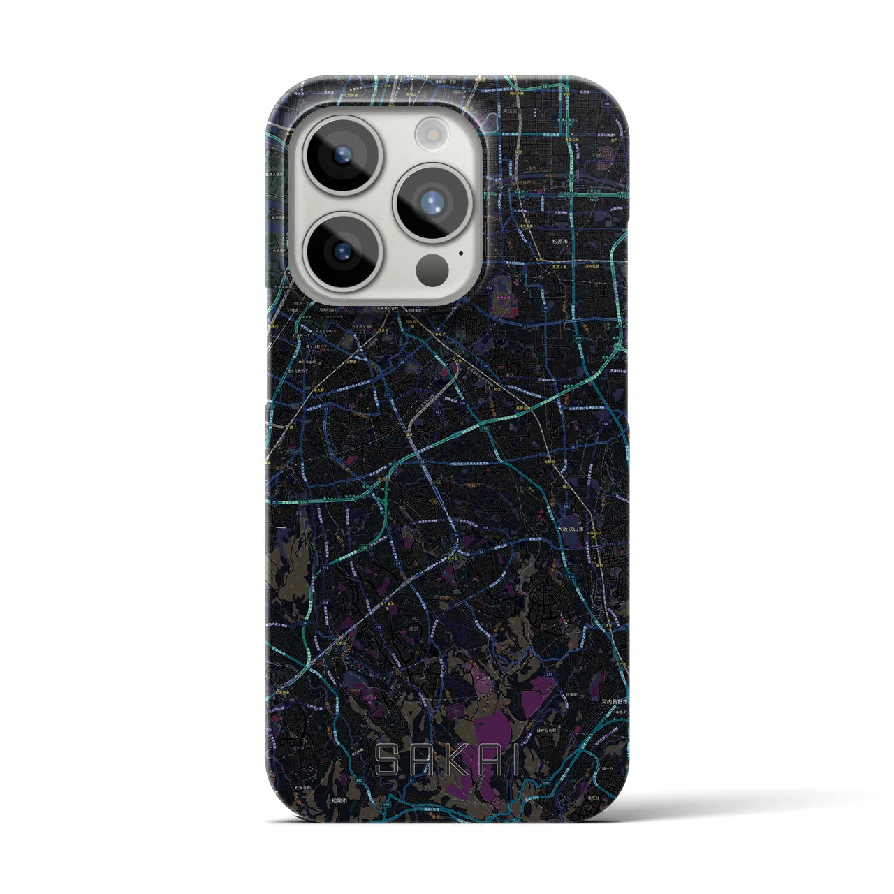 【堺2(大阪府)】地図柄iPhoneケース(バックカバータイプ)