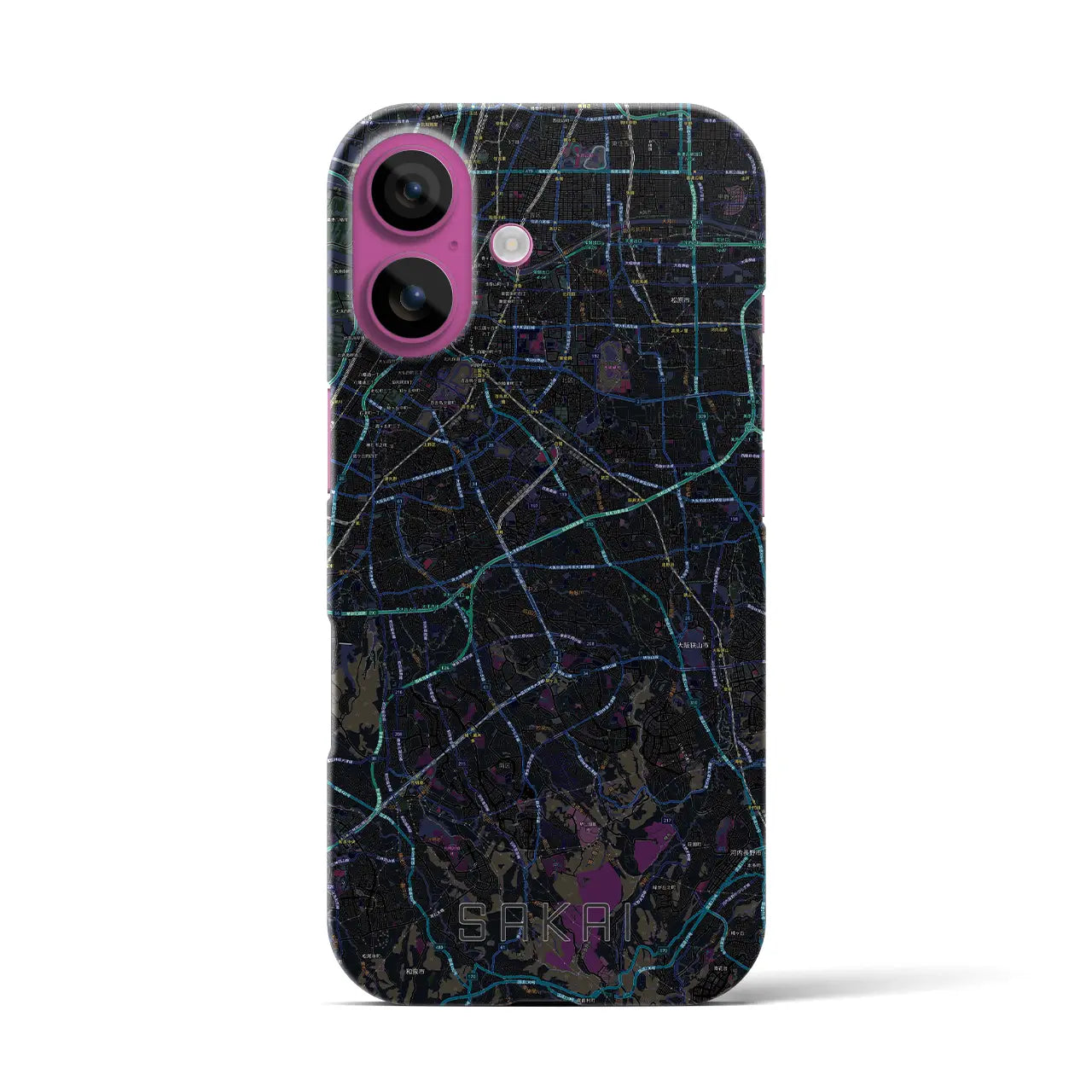 【堺2(大阪府)】地図柄iPhoneケース(バックカバータイプ)