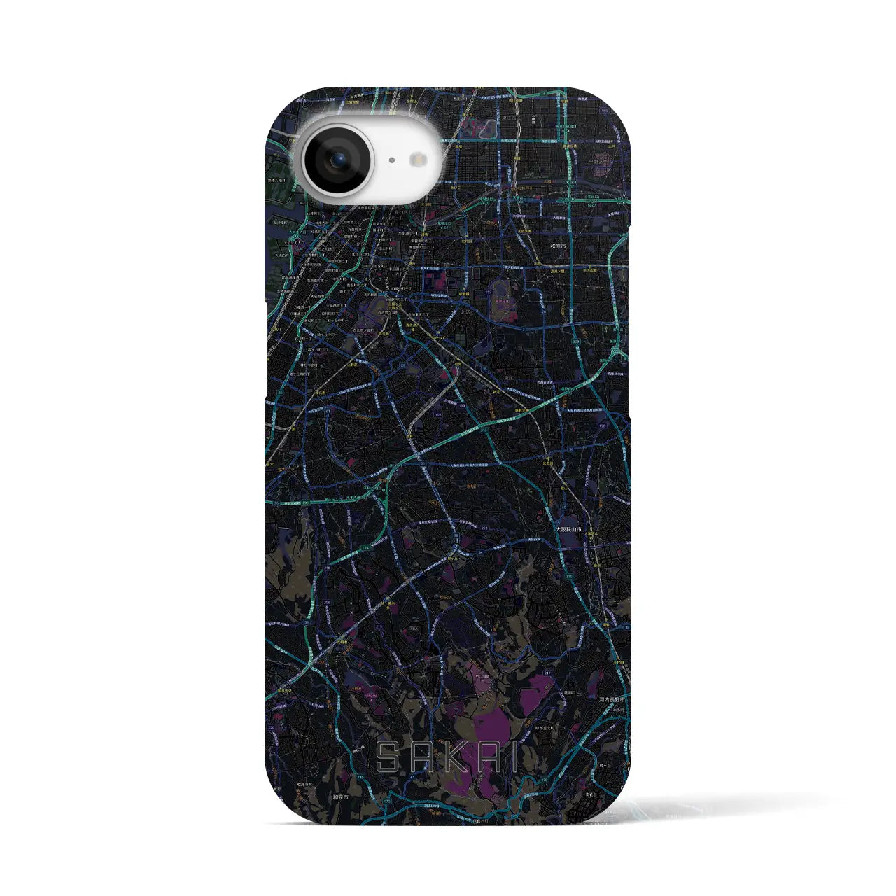 【堺2(大阪府)】地図柄iPhoneケース(バックカバータイプ)