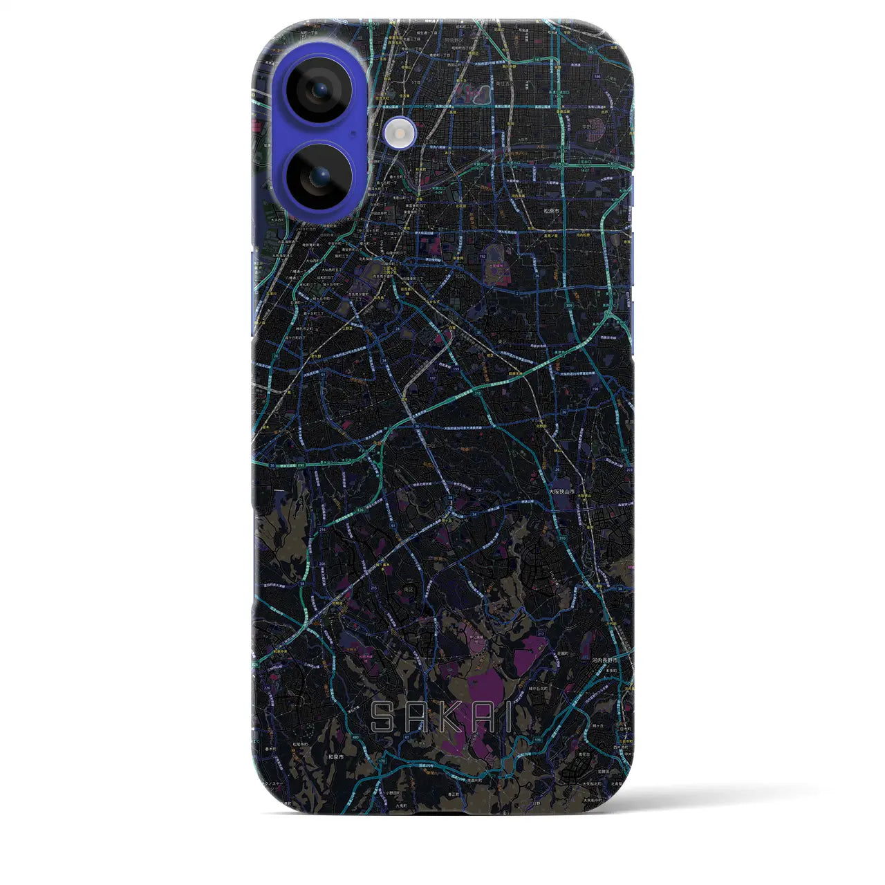 【堺2(大阪府)】地図柄iPhoneケース(バックカバータイプ)