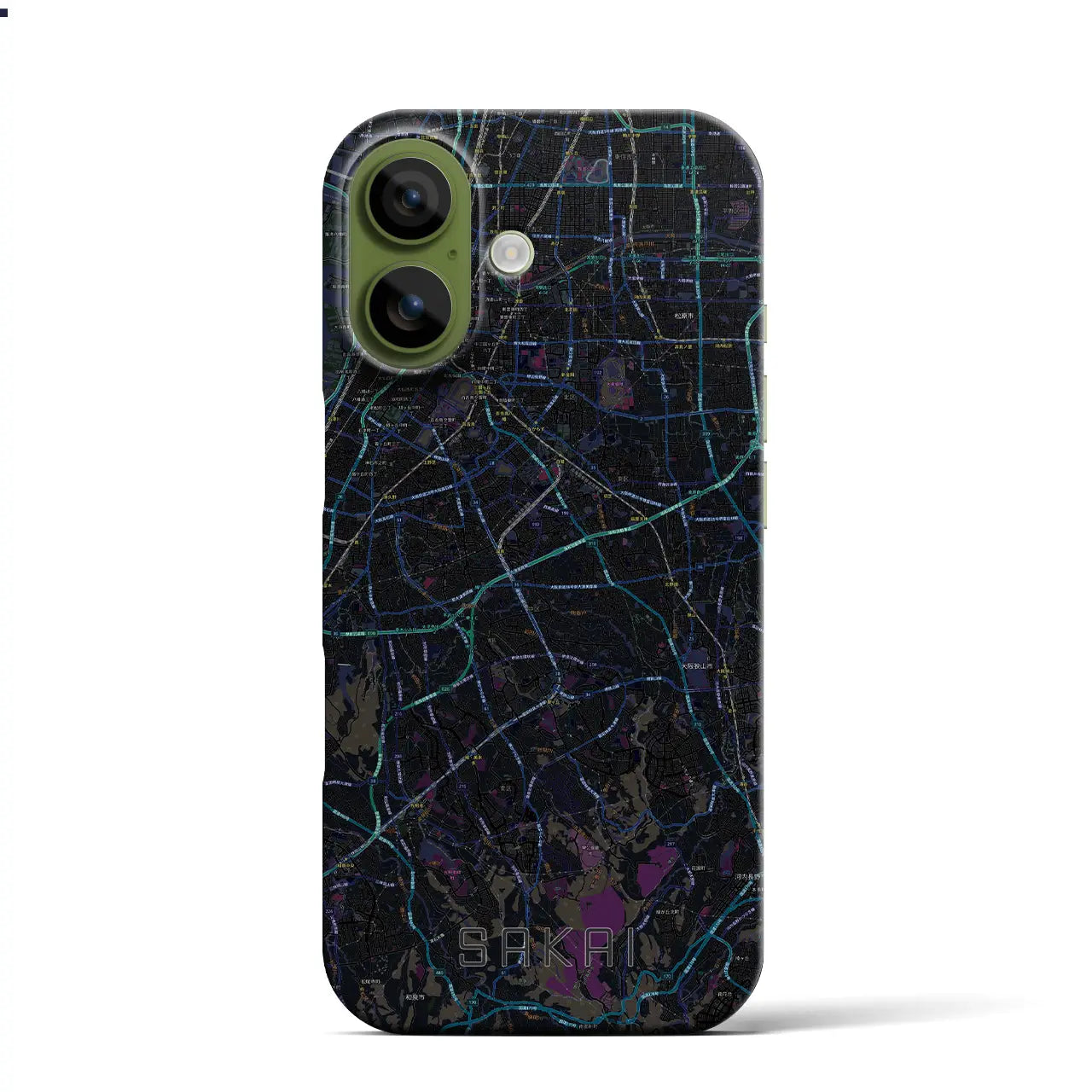 【堺2(大阪府)】地図柄iPhoneケース(バックカバータイプ)