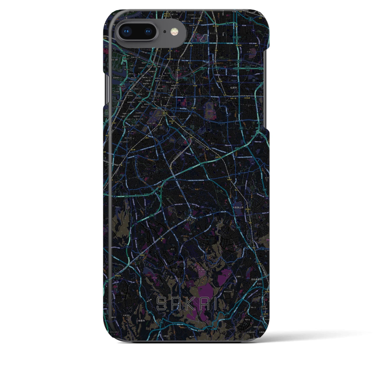 【堺2(大阪府)】地図柄iPhoneケース(バックカバータイプ)
