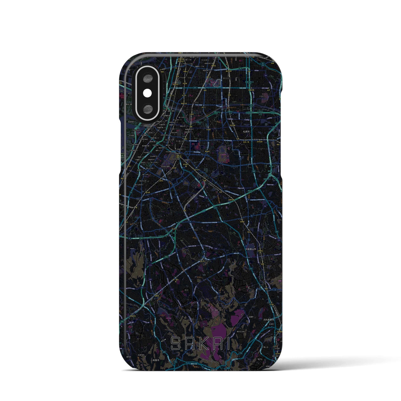 【堺2(大阪府)】地図柄iPhoneケース(バックカバータイプ)