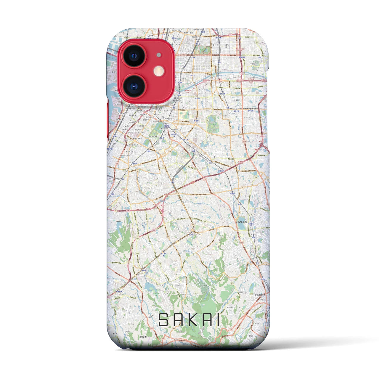 【堺2(大阪府)】地図柄iPhoneケース(バックカバータイプ)