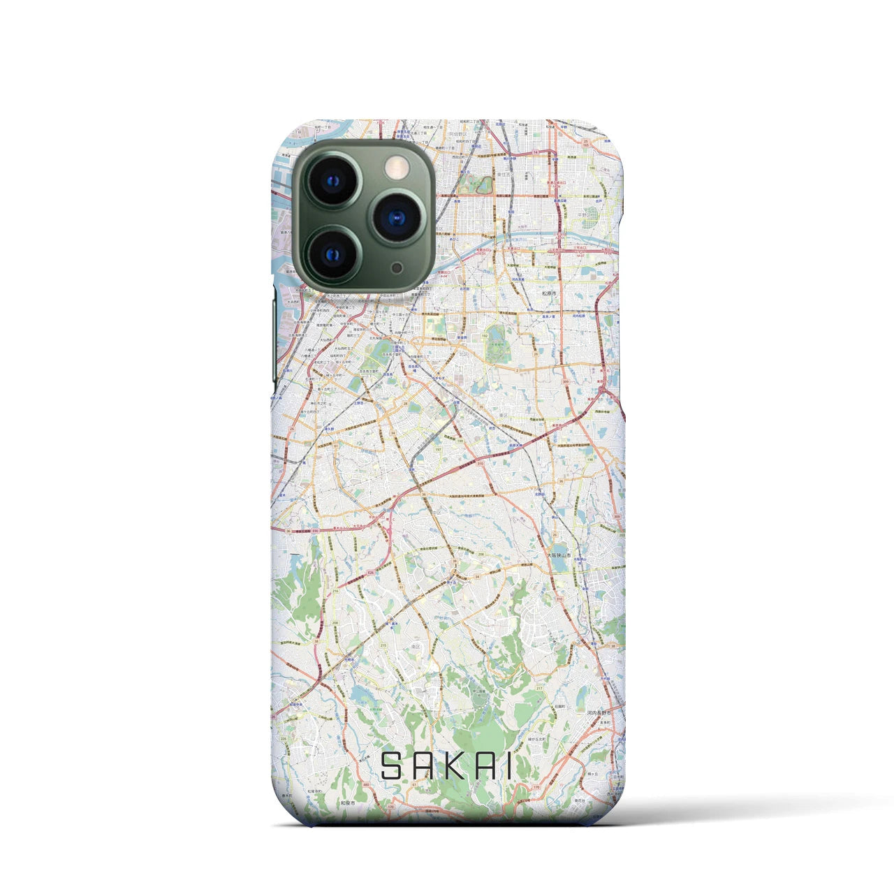 【堺2(大阪府)】地図柄iPhoneケース(バックカバータイプ)