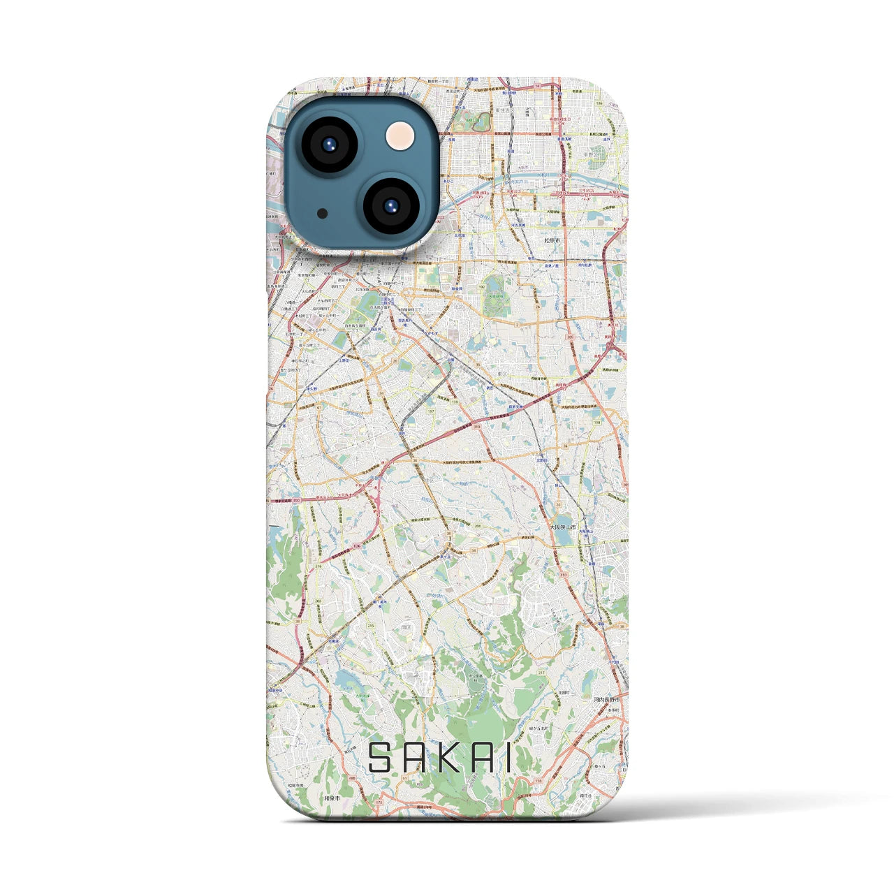 【堺2(大阪府)】地図柄iPhoneケース(バックカバータイプ)