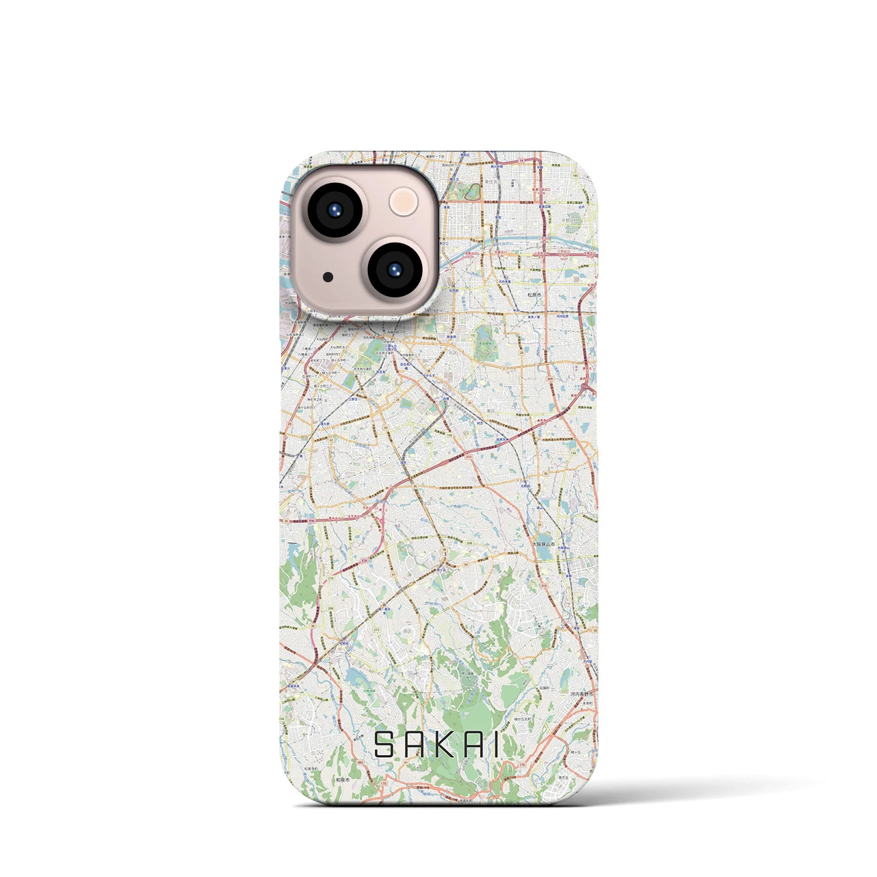 【堺2(大阪府)】地図柄iPhoneケース(バックカバータイプ)