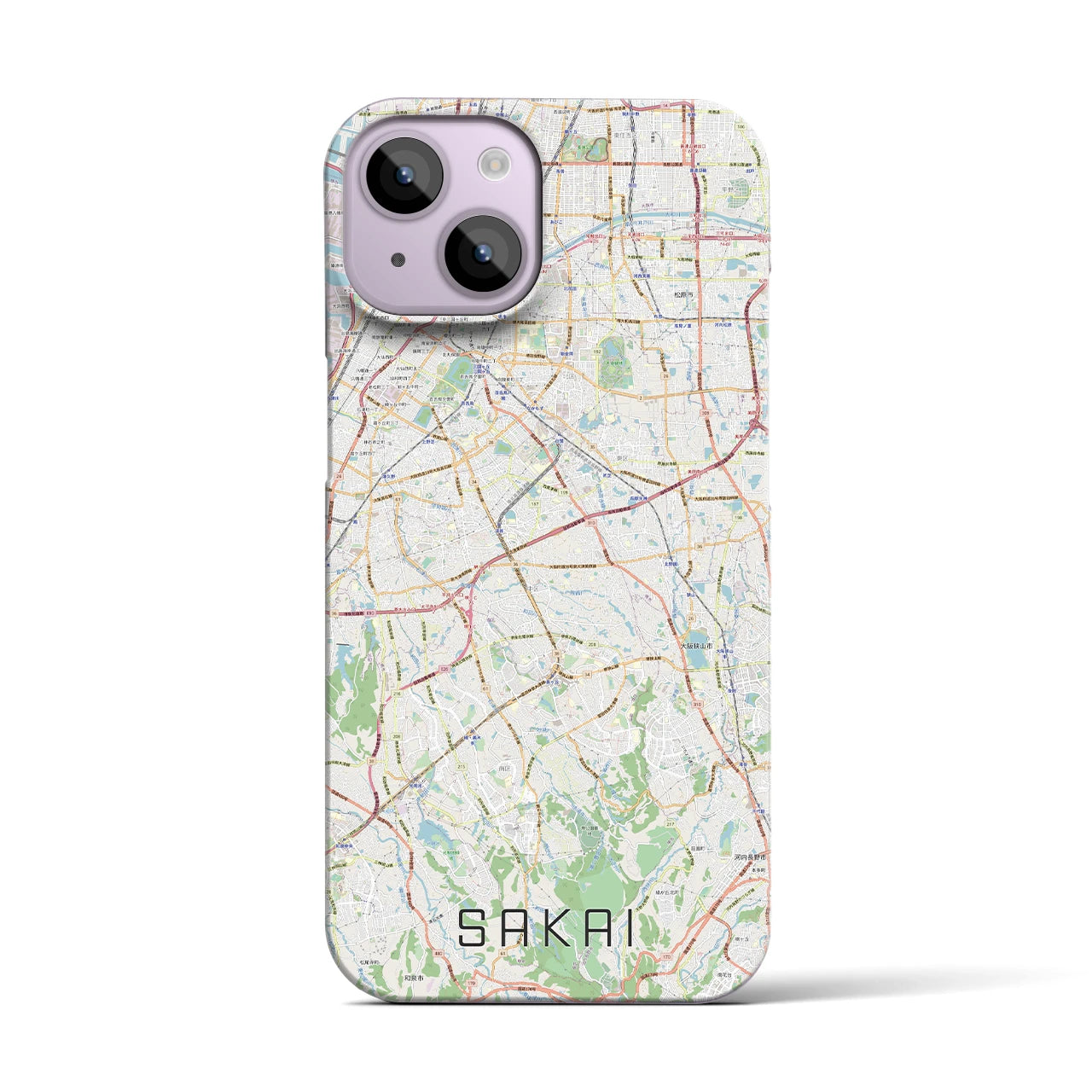 【堺2(大阪府)】地図柄iPhoneケース(バックカバータイプ)