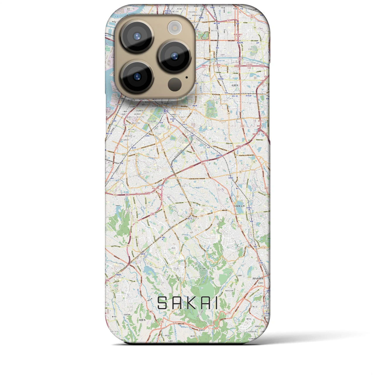【堺2(大阪府)】地図柄iPhoneケース(バックカバータイプ)