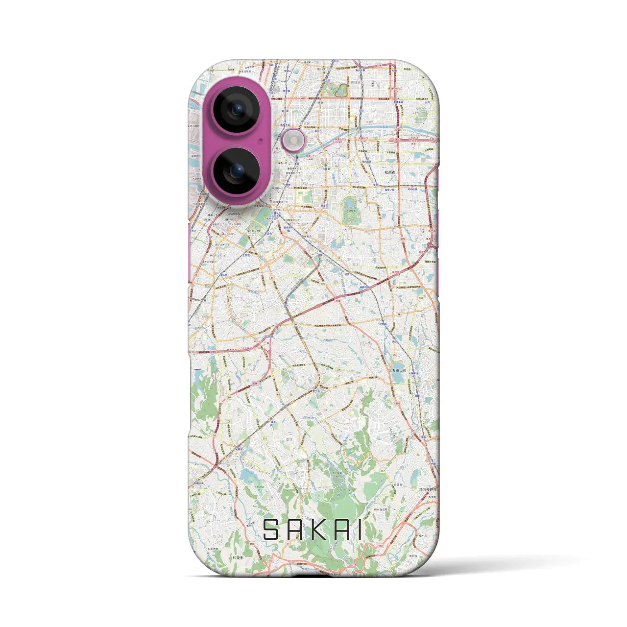 【堺2(大阪府)】地図柄iPhoneケース(バックカバータイプ)