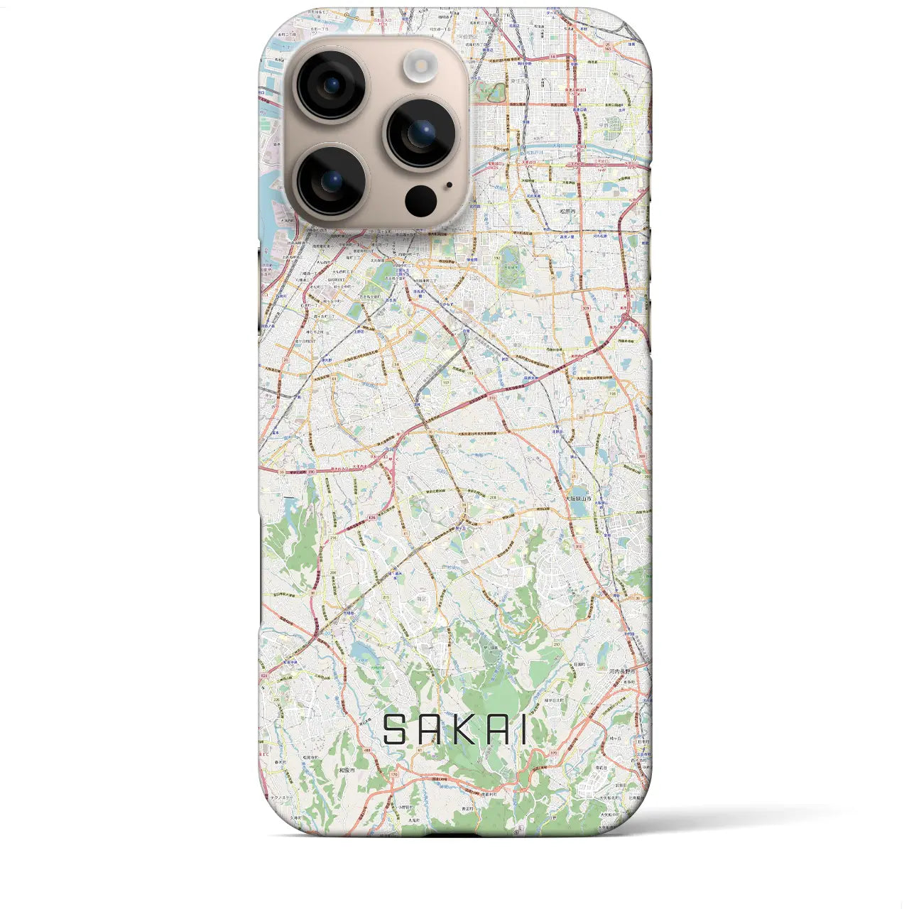 【堺2(大阪府)】地図柄iPhoneケース(バックカバータイプ)