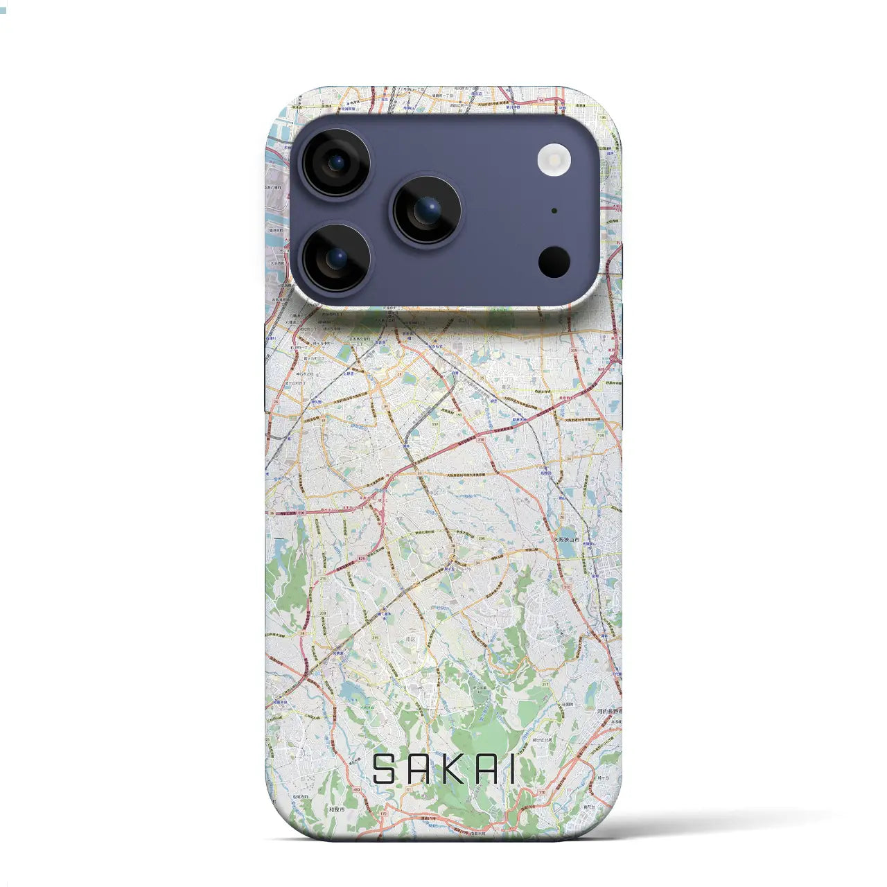 【堺2(大阪府)】地図柄iPhoneケース(バックカバータイプ)