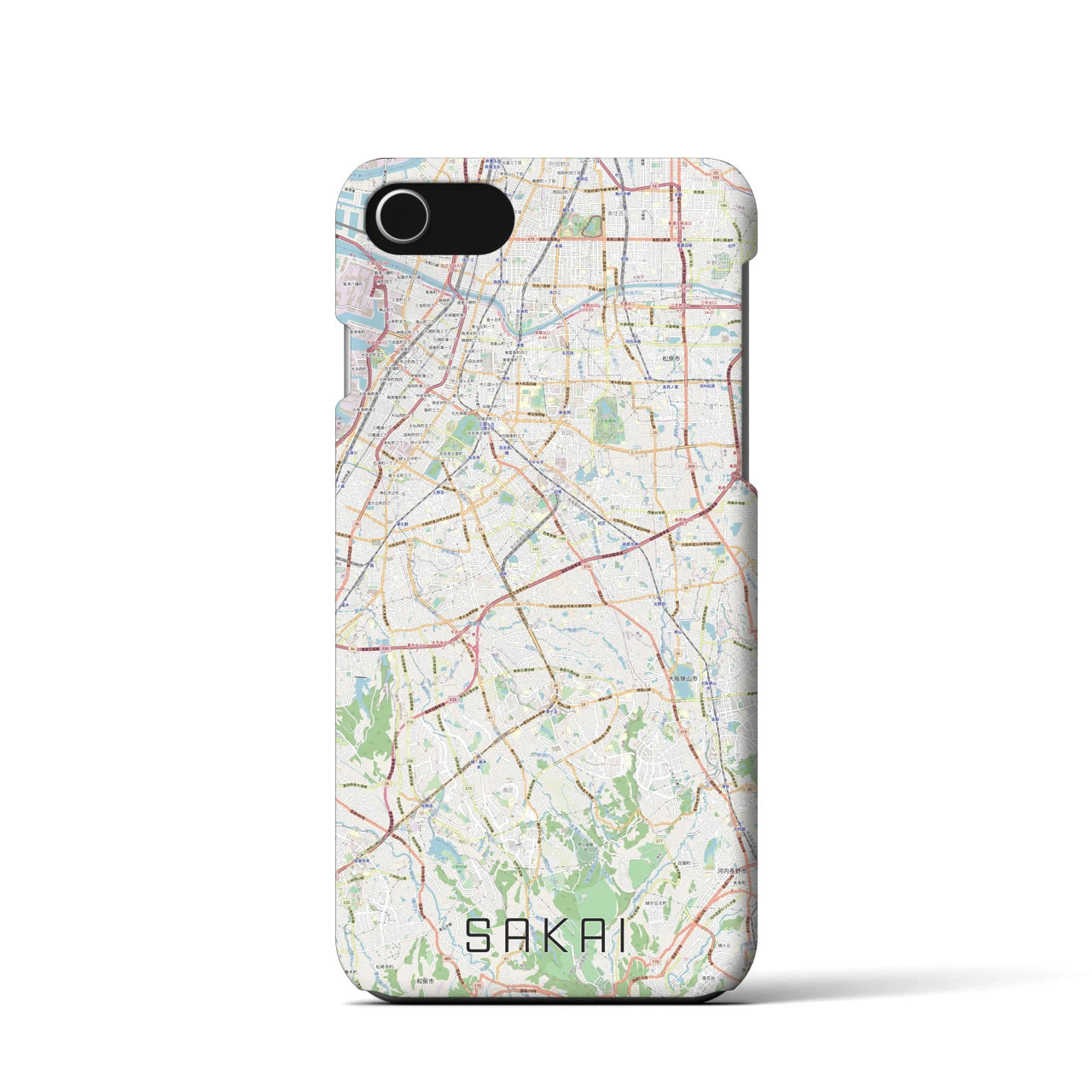 【堺2(大阪府)】地図柄iPhoneケース(バックカバータイプ)