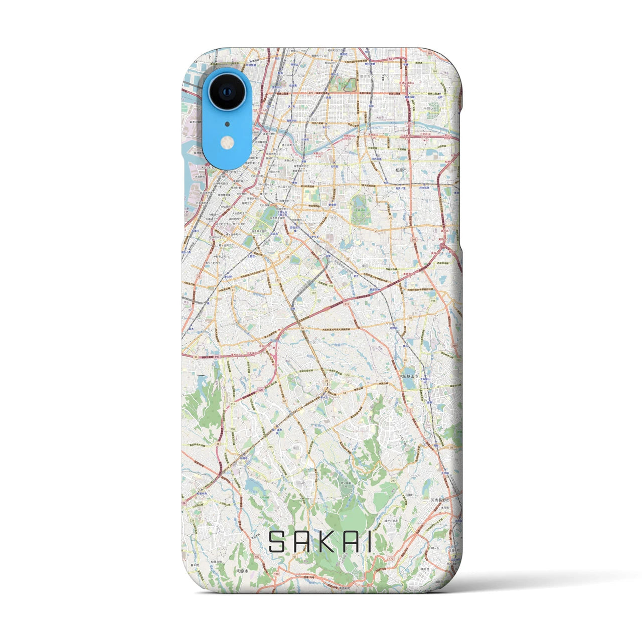 【堺2(大阪府)】地図柄iPhoneケース(バックカバータイプ)