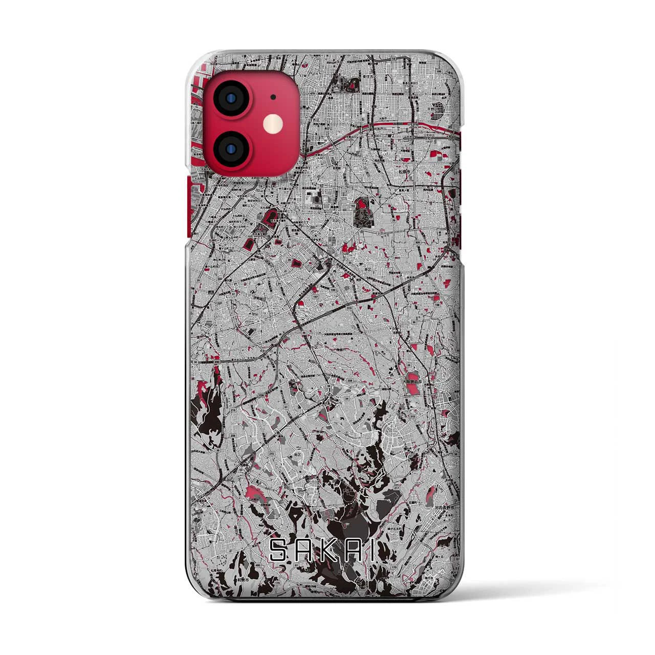 【堺2(大阪府)】地図柄iPhoneケース(クリアタイプ)