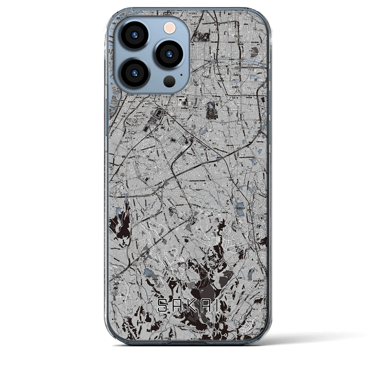 【堺2(大阪府)】地図柄iPhoneケース(クリアタイプ)