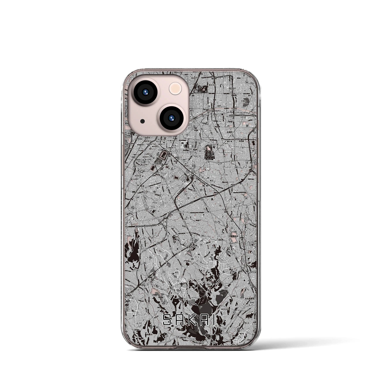 【堺2(大阪府)】地図柄iPhoneケース(クリアタイプ)